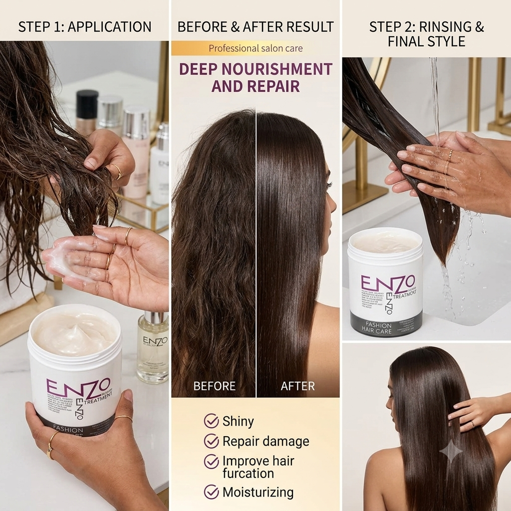 🎁✨ Special Offer: Buy the Treatment & Get the ENZO Keratin Hair Serum (100ml) FREE!